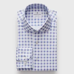 Emanuel Berg - Byron - Chemise manches longues à carreaux Albini 4Flex - Modern Fit - Marine